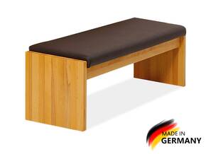 GENIA Esstischbank Sitzbank nach Maß, Material Kunstleder/Massivholz