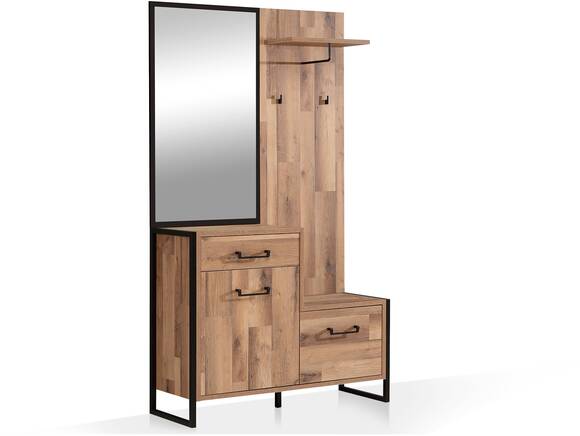 HANIKA Garderobe, Material Dekorspanplatte, eichefarbig