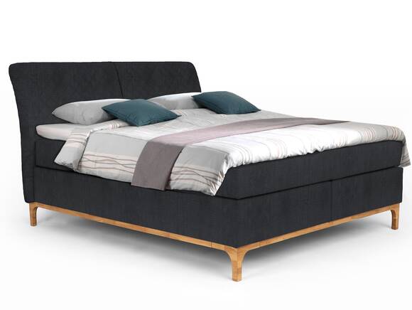 JOLINE Boxspringbett, Stoffbezug in 2 Farben erhältlich