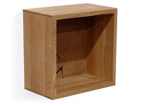 KENTO Wandregal I, Material Massivholz, Wildeiche geölt mit Hirnholzeinlage
