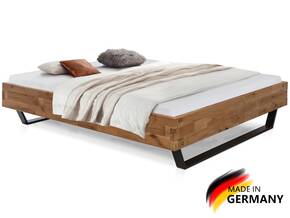 CORDINO Kufenbett aus Eiche, Material Massivholz, ohne Kopfteil