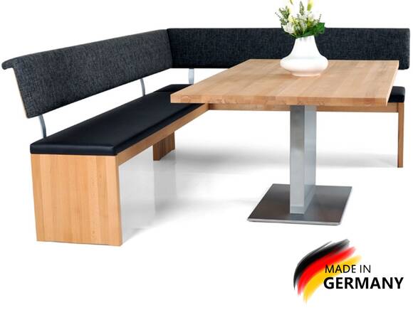 MAESTRO Maßeckbank Wangenfuß, Material Massivholz