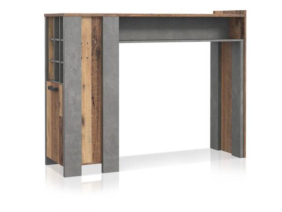 CASSIA Bartisch, Material Dekorspanplatte, Old Wood Vintage/betonfarbig