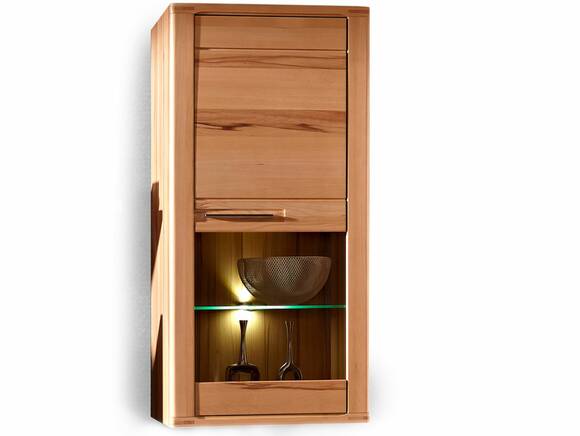 NESTOR PLUS Hängevitrine, Material Teilmassiv, Kernbuche lackiert