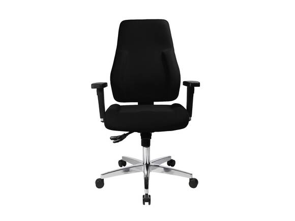P91 Drehstuhl, Material Stoff/Aluminium, schwarz