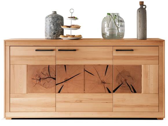 PASSERO Sideboard I, Material Massivholz, Kernbuche geölt