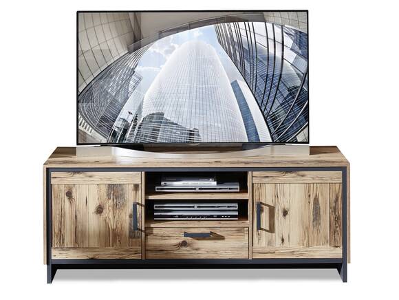 PASADENA TV-Board I, Material Dekorspanplatte, Alpine Lodge Nachbildung/graphitfarbig