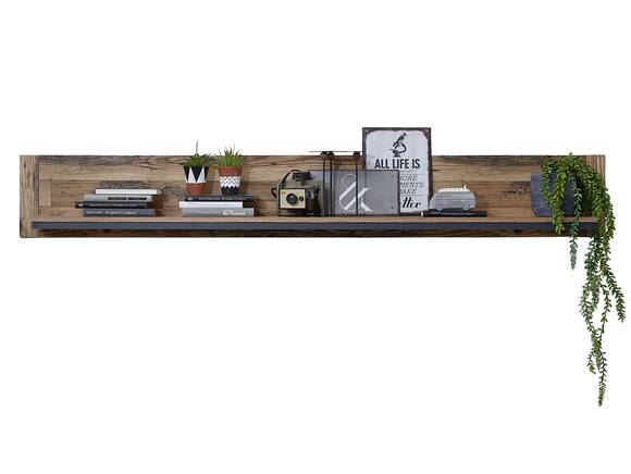 PASADENA Wandboard II, Material Dekorspanplatte, Alpine Lodge Nachbildung/graphitfarbig