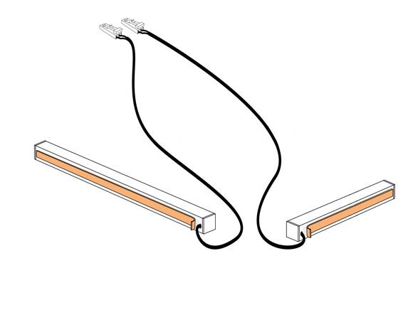 LED-Beleuchtung, 3 Lichtquellen, kaltweiss