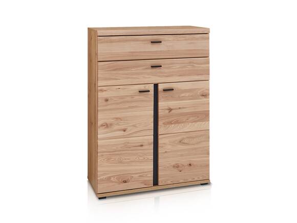 SAN MARINO Büroschrank IV, Material Teilmassiv, Altesche gebürstet / Artisan eichefarbig