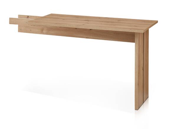 SAN MARINO Ansatzplatte für Schreibtisch, Material Spanplatte, Artisan eichefarbig