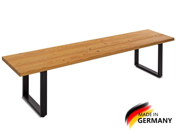 CURBY Sitzbank, rustikale Altholzoptik, Material Massivholz, Fichte gebürstet
