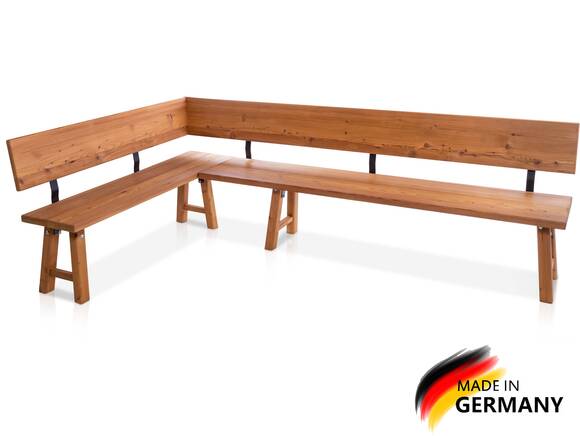 STARNBERG Eckbank nach Maß, Material Massivholz, Lärche gedämpft geölt