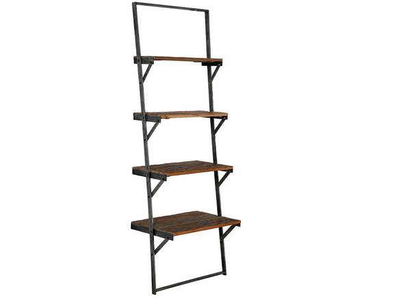 TAIJA Wandregal Treppe, Material Massivholz/Metall