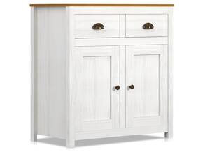 TRICO Sideboard, 2 Türen+2 SK, Material Massivholz, weiss/eichefarbig