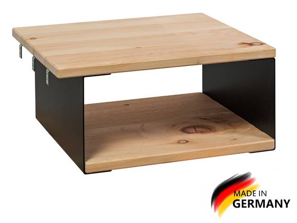 ZARUBA Hängenachtkommode, Material Massivholz, Zirbe unbehandelt