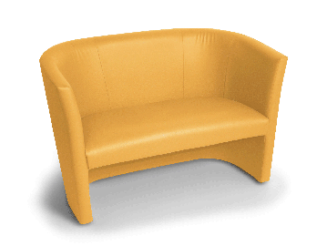 CHARLY DUO Cocktailsessel / Sessel, Material Kunstleder gelb