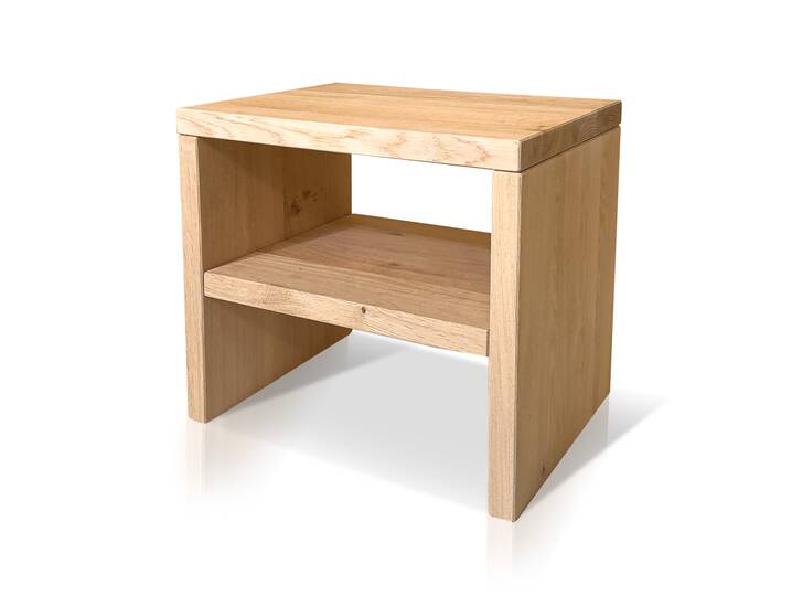 DAKONA Nachtkommode, Material Massivholz Wildeiche unbehandelt | 40 cm
