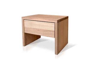 DAKONA Nachtkommode mit Schubkasten, Material Massivholz Buche unbehandelt