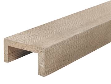 U-Balken / Zierbalken gebürstet, Eiche, Material Massivholz 