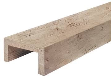U-Balken / Zierbalken gehackt, Eiche, Material Massivholz