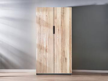 OFFICE OAK Aktenschrank VII, Material teilmassiv, Eiche/graphitfarbig