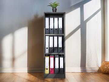 OFFICE OAK Regal III, Material Dekorspanplatte, graphitfarbig 