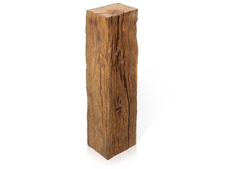 Blumensäule / Dekosäule, Material Massivholz, Eiche-Altholz 16 - 20 cm | 100 cm
