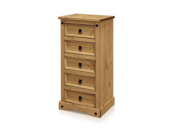 CORTON Kommode 5 SK, Material Massivholz, Kiefer honigfarbig gewachst 