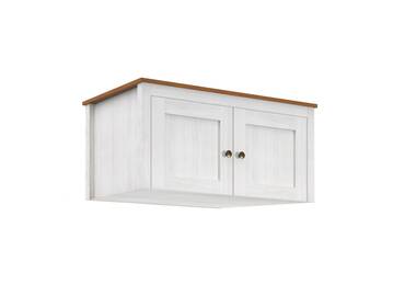 TRICO Aufsatz für Kleiderschrank, 2-türig, Material Massivholz, Kiefer White wash