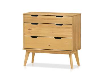 BARNY Kommode 3 Schubkästen, Material Massivholz, Kiefer 