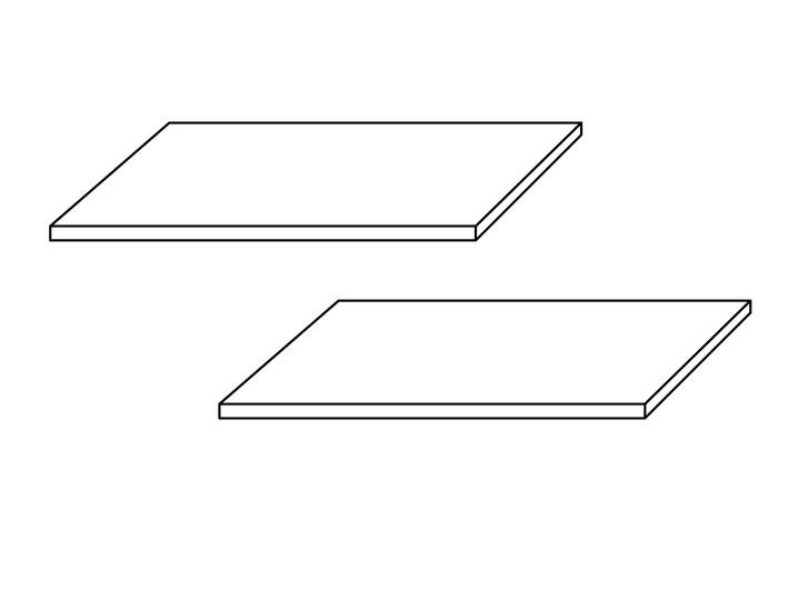 2er Set Einlegeböden 82,6x51,5 cm