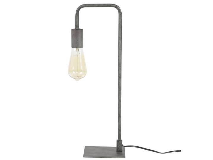 DOSTY Tischlampe, 1-flammig, Metall Altsilberfarbig