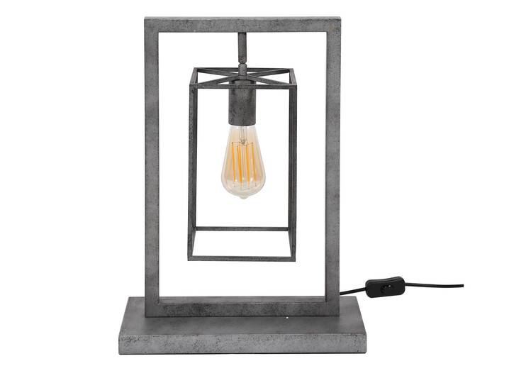 MAIDO Tischlampe, Metall mit Altsilber Finish