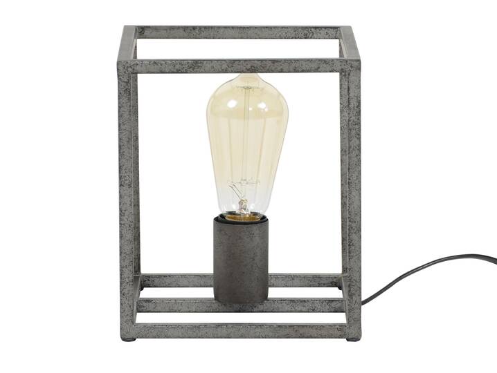 DENDY Tischlampe, Metall mit Altsilber Finish