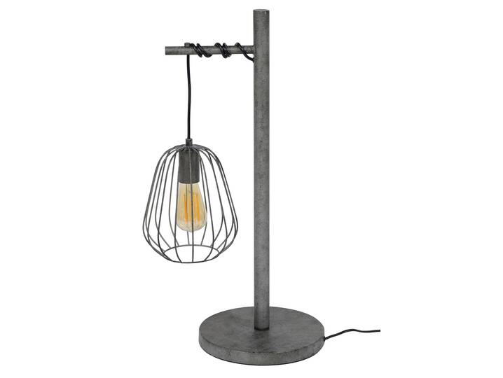 DAVEN Tischlampe, 1-flammig, Metall silberfarbig