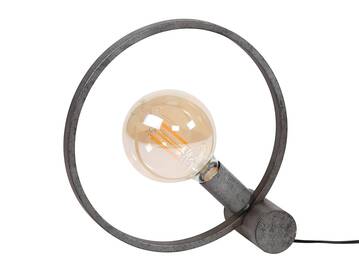 ESTONIA Tischlampe, 1-flammig, Metall mit Altsilber-Finish