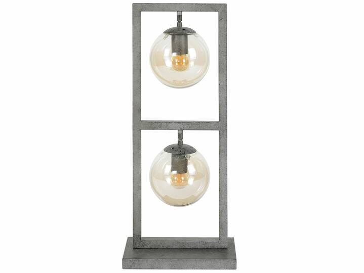 RAIKA Tischlampe mit 2 Glaskugeln, Material Metall