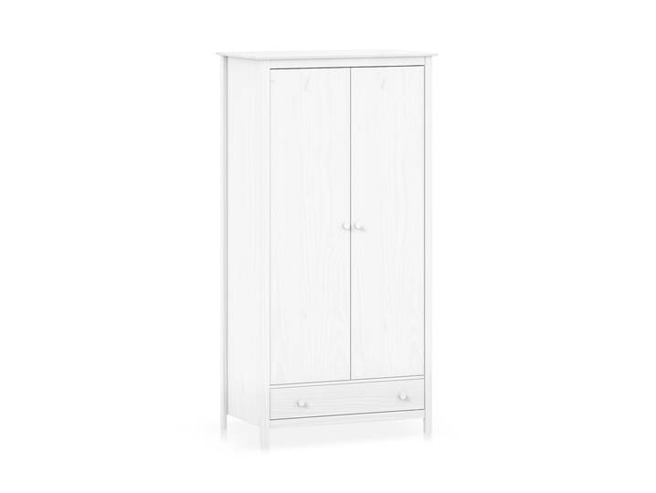 TOBINO Kleiderschrank, Material Massivholz, Kiefer Kiefer weiss | Holz
