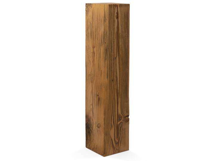 CURBY Blumensäule, Vintage Optik, Fichte massiv 19x19 cm | 80 cm | gebürstet