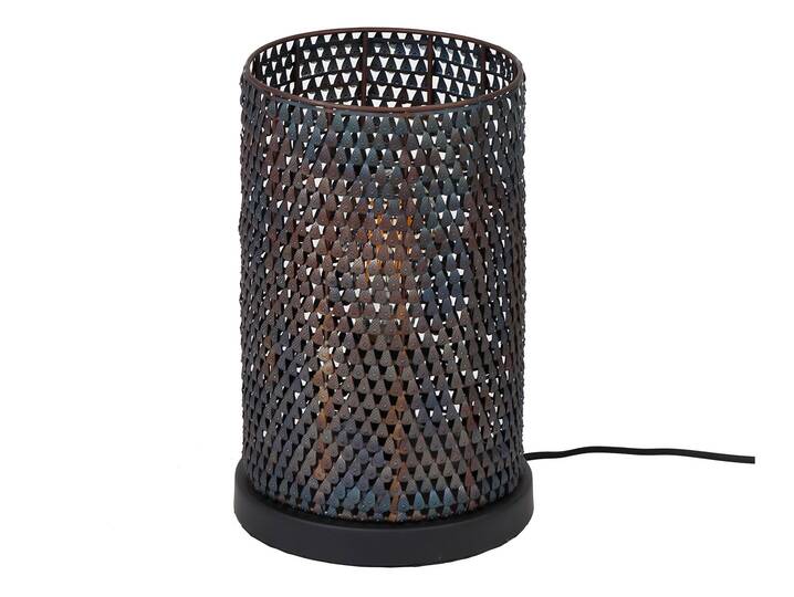 MAJOLA Tischleuchte, 1-flammig, Metall schwarz-braun