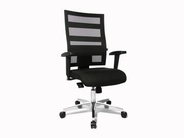 Drehstuhl X-PANDER, Material Stoff/Aluminium, schwarz