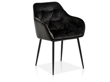 BALCO Schalenstuhl, Samtoptik, Metall schwarz Graubraun
