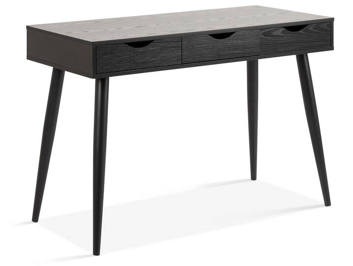 NERY Schreibtisch, Material Spanplatte, Esche schwarz Dekor