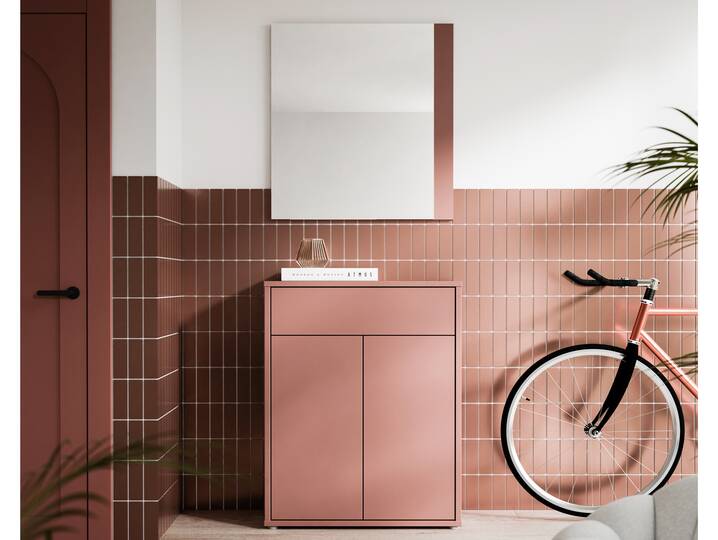 ADIAGO II Garderobenkombi, Material Spanplatte, terracotta 