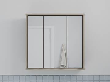 ADIAGO SPA Spiegelschrank, Material Dekorspanplatte, taupe 