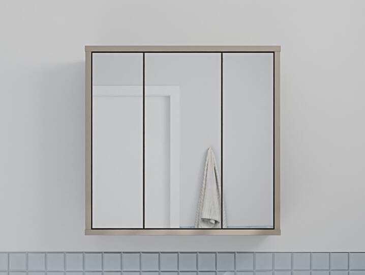 ADIAGO SPA Spiegelschrank, Material Dekorspanplatte, taupe 