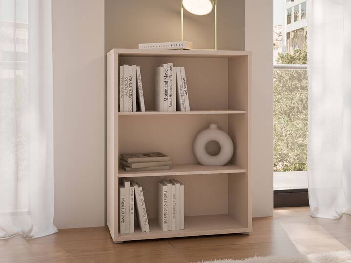 ADIAGO OFFICE Büroregal klein breit, Material Dekorspanplatte, sand 