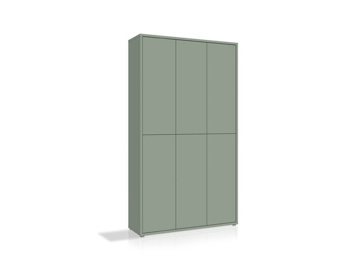 ADIAGO 6trg. Schuh-/Mehrzweckschrank, Material Dekorspanplatte salbei