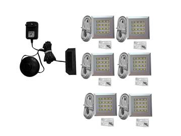 LED-Beleuchtung, 6er, kaltweiss